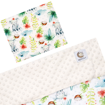 Kocyk mały + poduszka "Słoniki"