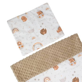 Kocyk mały + poduszka "Dino"