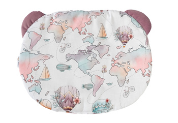 Poduszka Uszatka "Fioletowe mapy"